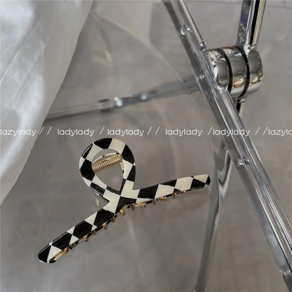Shark Clip Autumn Winter Real Acetate Korean Marble Pattern - Image 8
