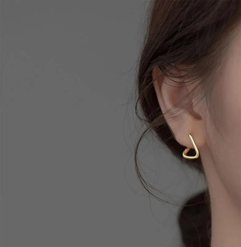 Geometric Line Simple Earrings Women's 925 Silver — feature 3