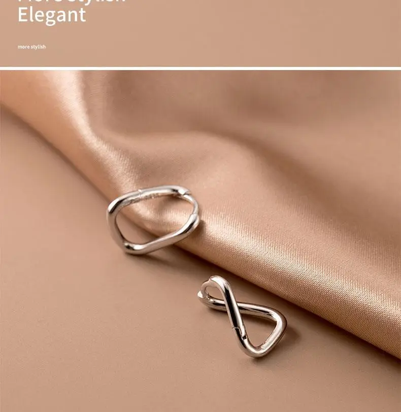 Geometric Line Simple Earrings Women's 925 Silver — feature 7