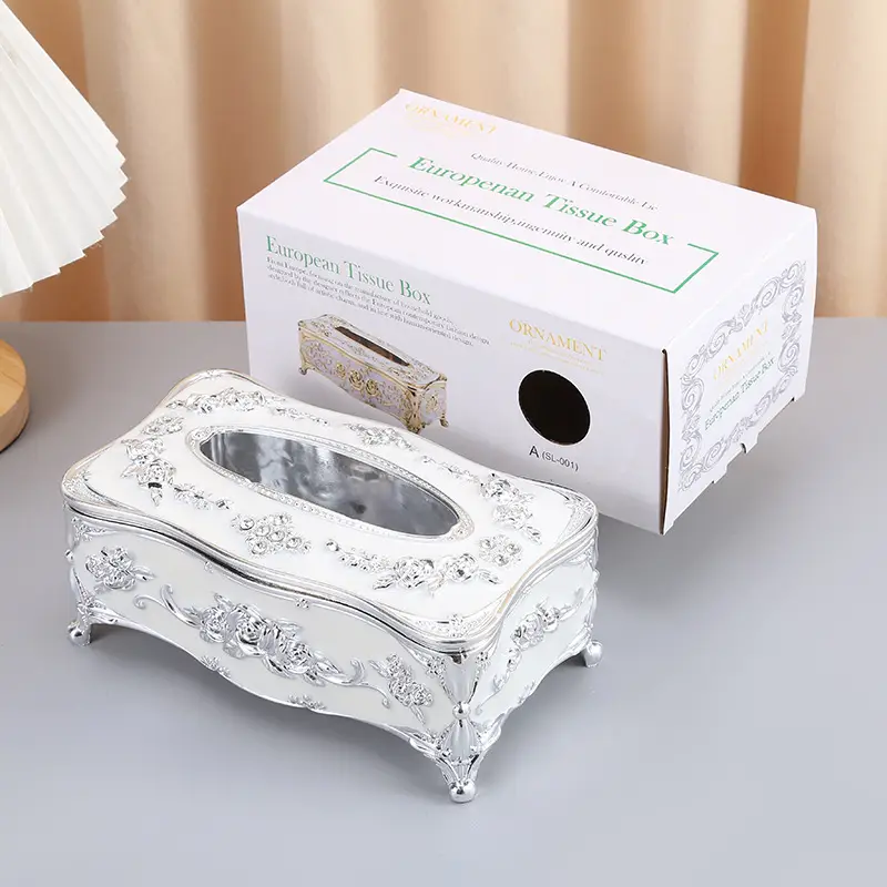 Luxury Gold Tissue Box 9x9x13cm Gao Rui Design - Image 10