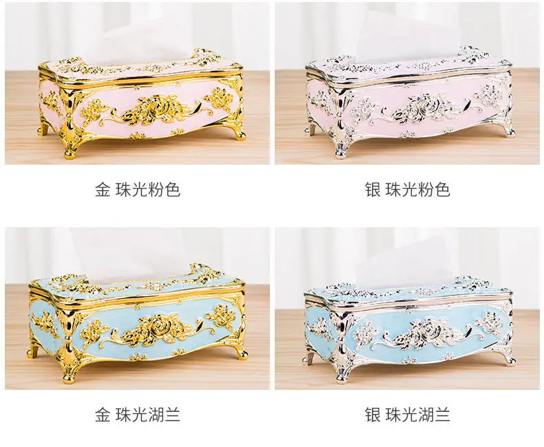 Luxury Gold Tissue Box 9x9x13cm Gao Rui Design — feature 10