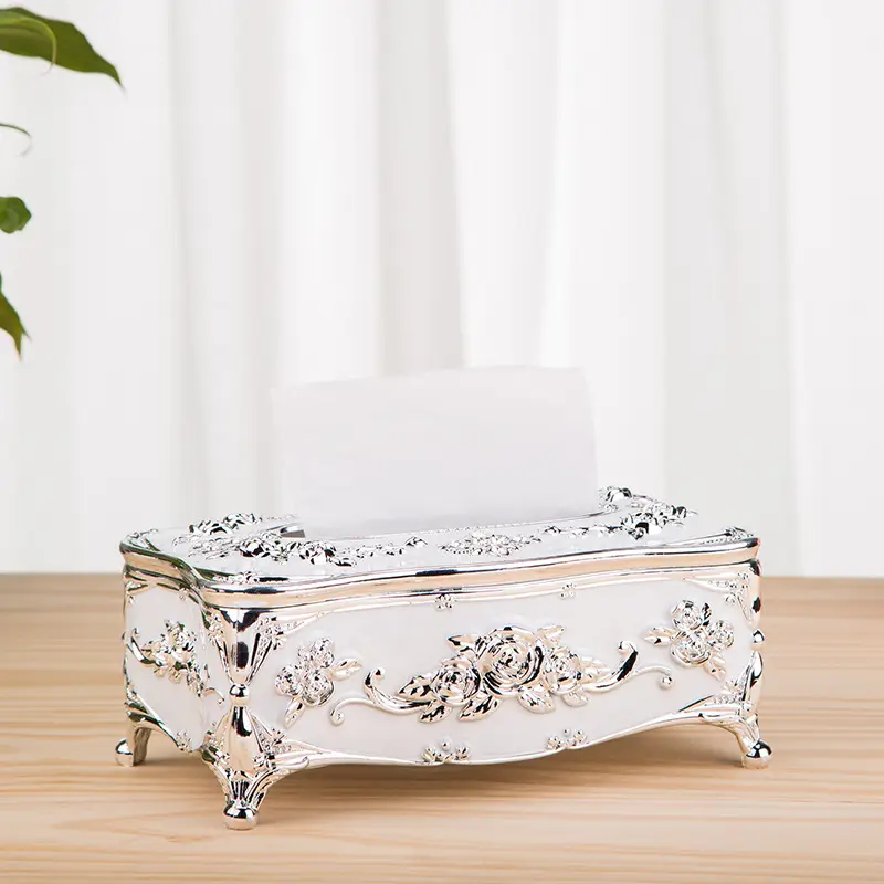 Luxury Gold Tissue Box 9x9x13cm Gao Rui Design - Image 2