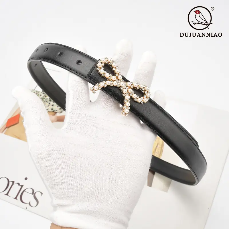 Green Pearl Buckle Belt for Women - Image 21