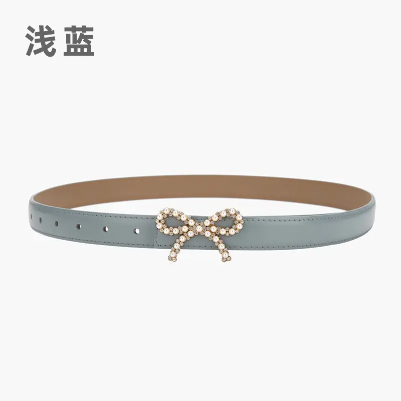 Green Pearl Buckle Belt for Women - Image 10