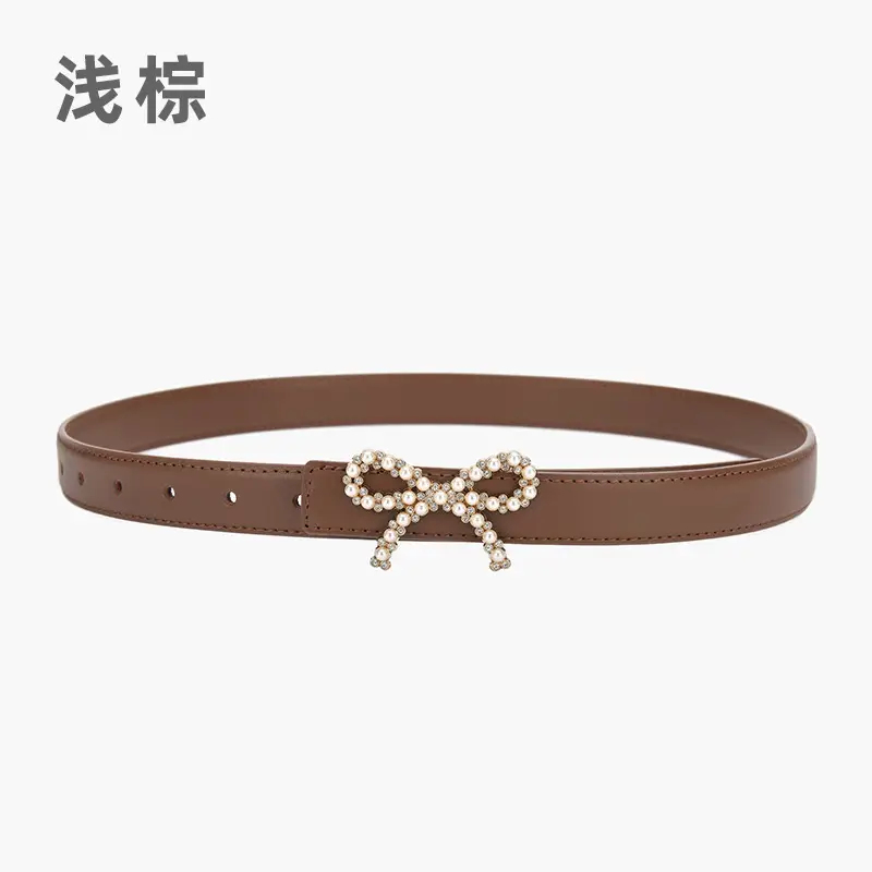 Green Pearl Buckle Belt for Women - Image 14