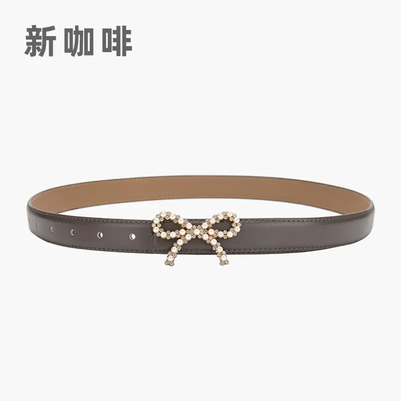 Green Pearl Buckle Belt for Women - Image 18