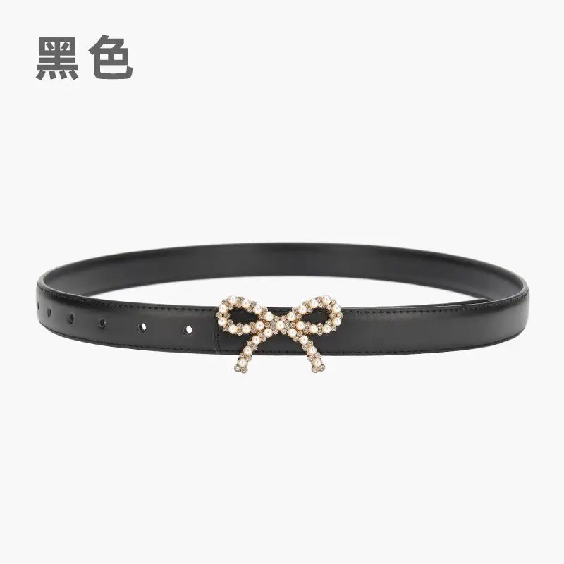 Green Pearl Buckle Belt for Women - Image 3