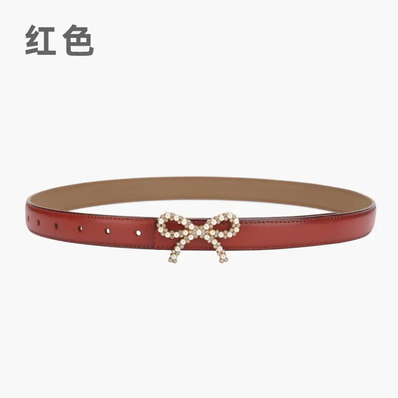 Green Pearl Buckle Belt for Women - Image 4