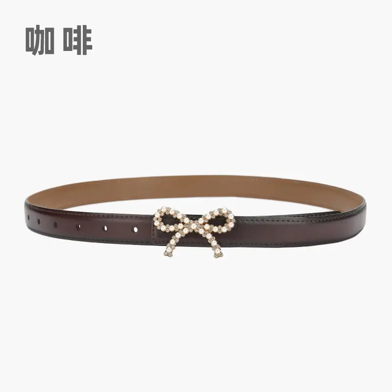 Green Pearl Buckle Belt for Women - Image 5