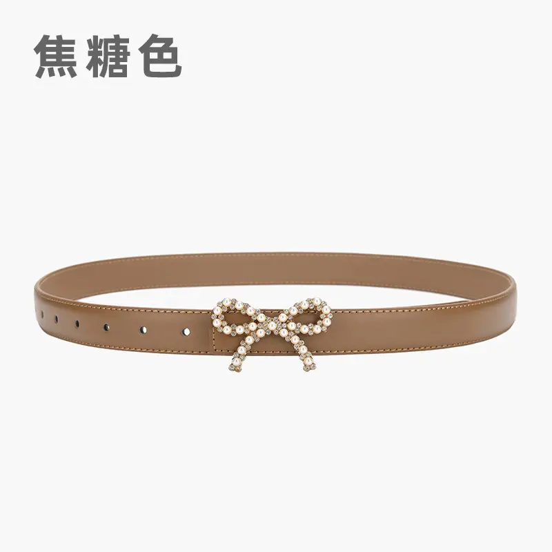 Green Pearl Buckle Belt for Women - Image 6