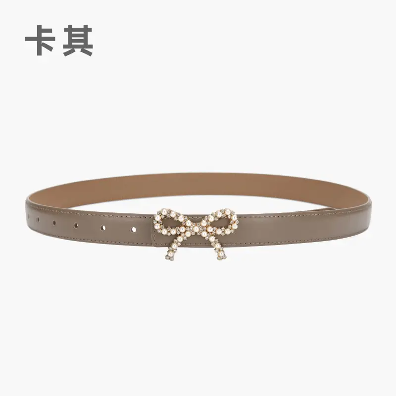 Green Pearl Buckle Belt for Women - Image 7