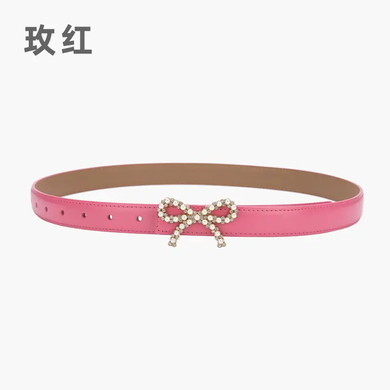 Green Pearl Buckle Belt for Women - Image 8