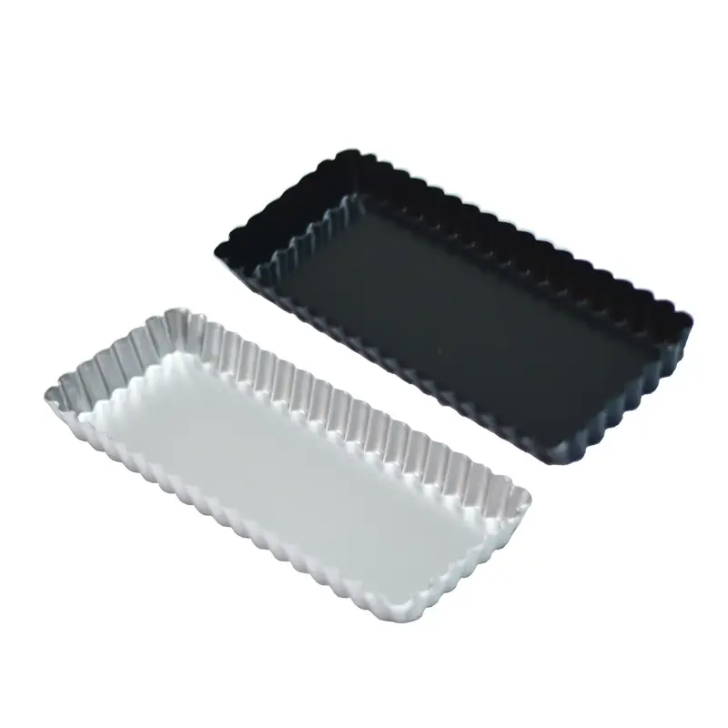 Xincheng Rectangular Chrysanthemum Pie Plate Non-Stick Black