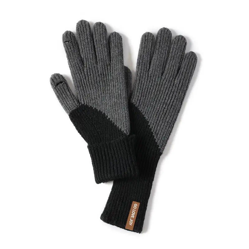 Winter Knitted Wool Gloves for Women, 46% Merino, Beige