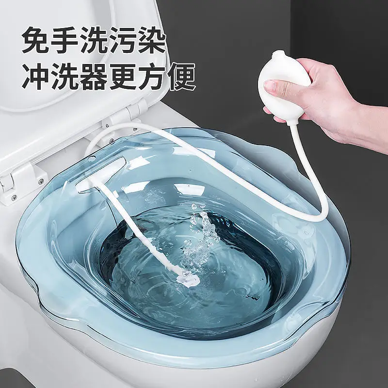 White Premium Design Free Shipping Bidet Wash Butt Women Soak Medicine Private Part Pregnant Women Free Squatting Basin Toilet Basin Elderly Care Basin Flushable - Image 30