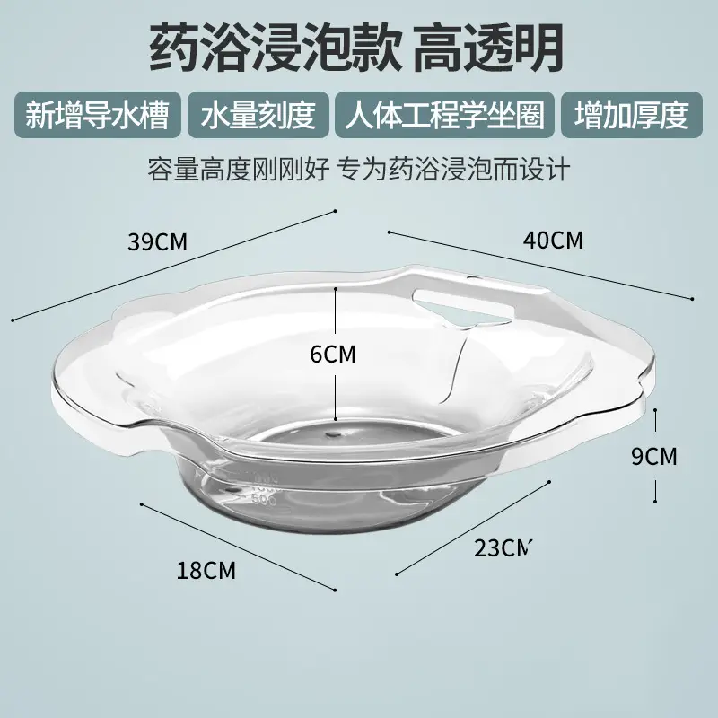 White Premium Design Free Shipping Bidet Wash Butt Women Soak Medicine Private Part Pregnant Women Free Squatting Basin Toilet Basin Elderly Care Basin Flushable - Image 10