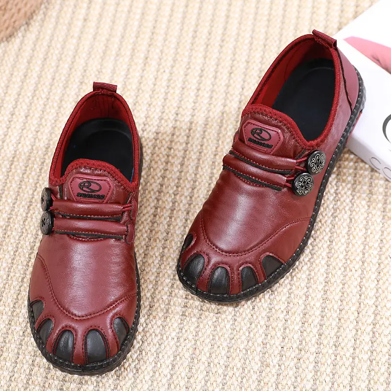 Women's Black Leather Detachable Sandals Spring Autumn - Image 5