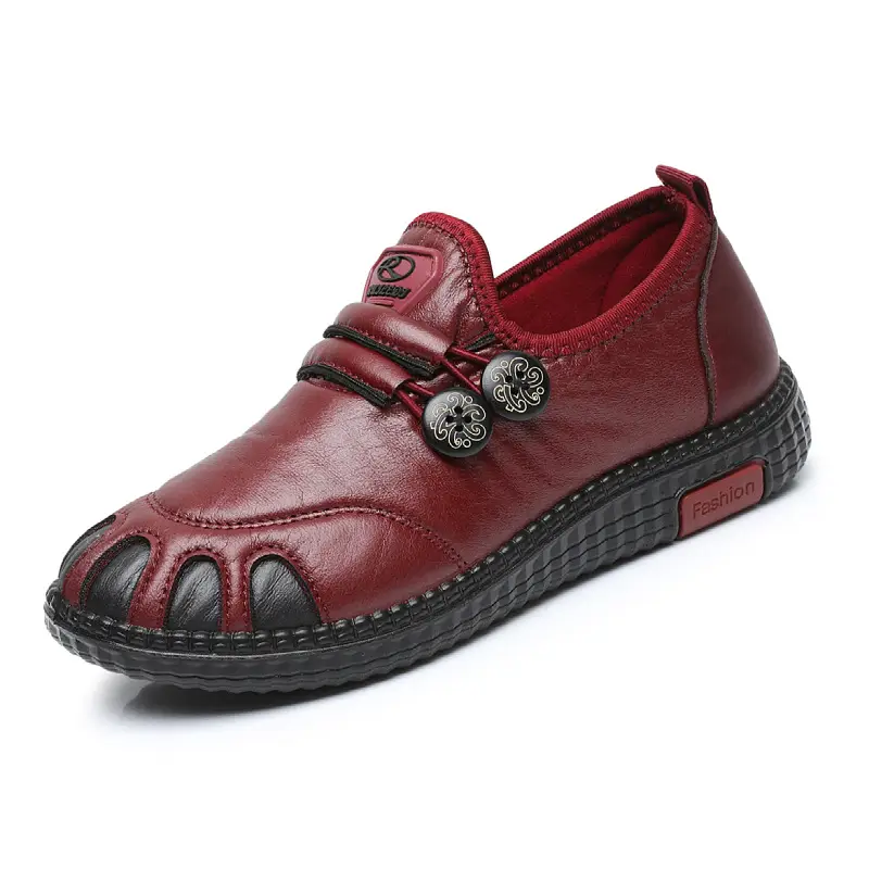 Women's Black Leather Detachable Sandals Spring Autumn - Image 7