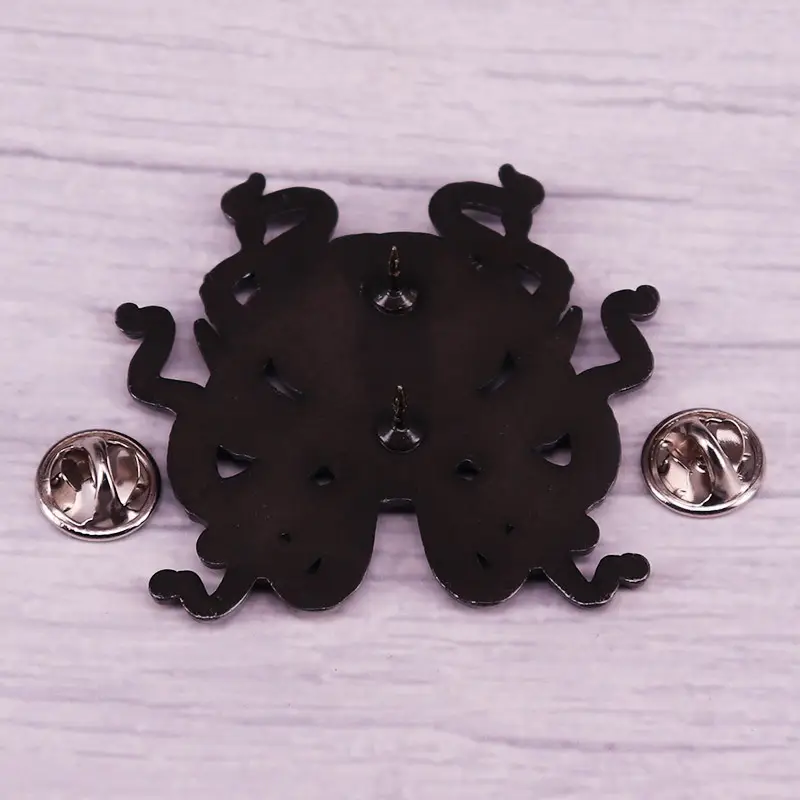 Pirate Octopus Metal Badge Backpack Decorative Jewelry