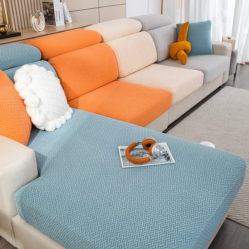 Light Luxury Twill Sofa Cover Yellow 4S
