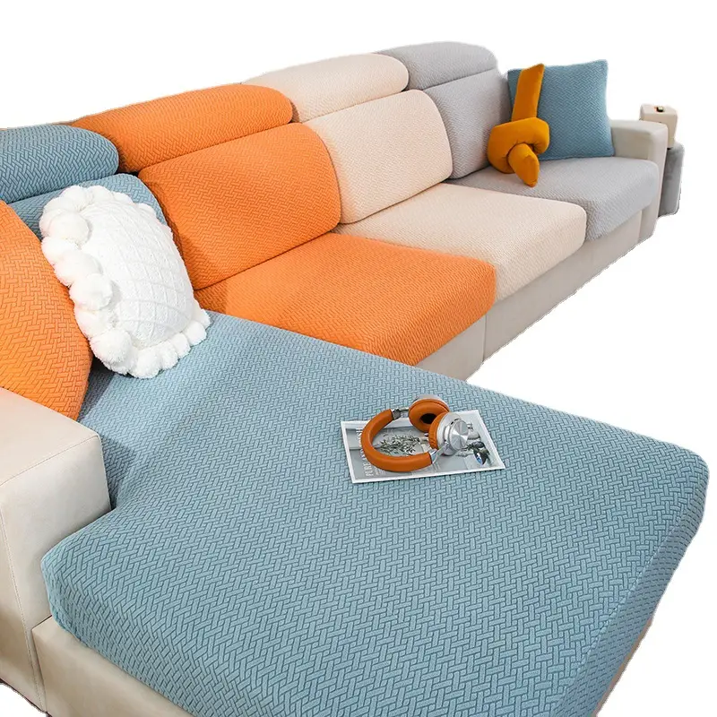Light Luxury Twill Sofa Cover Yellow 4S
