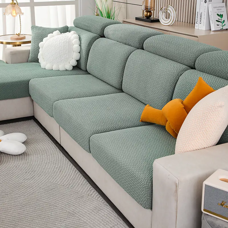 Light Luxury Twill Sofa Cover Yellow 4S