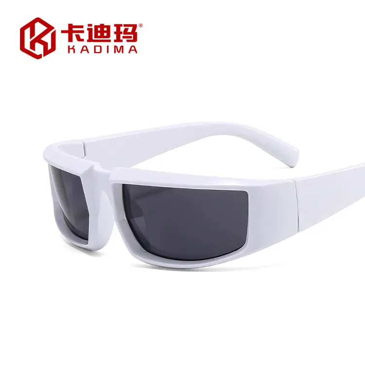 Futuristic Silver Hip-Hop Sunglasses Y2K 2022 - Image 9