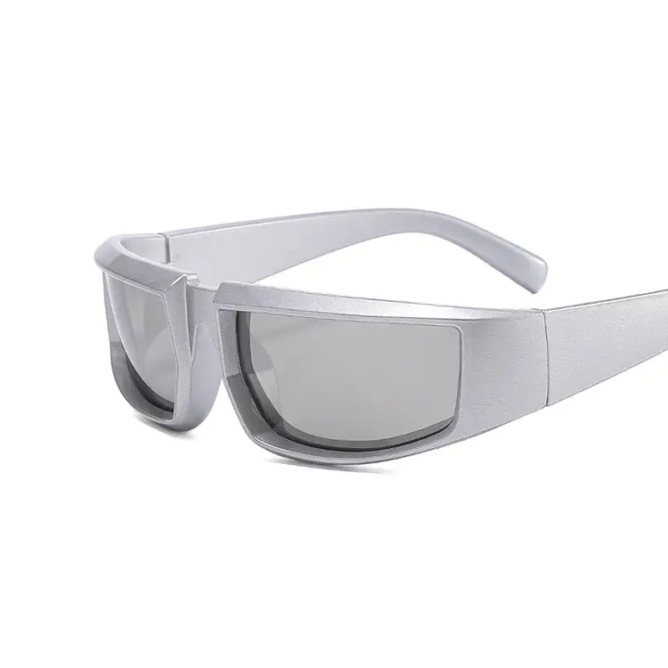 Futuristic Silver Hip-Hop Sunglasses Y2K 2022 - Image 10