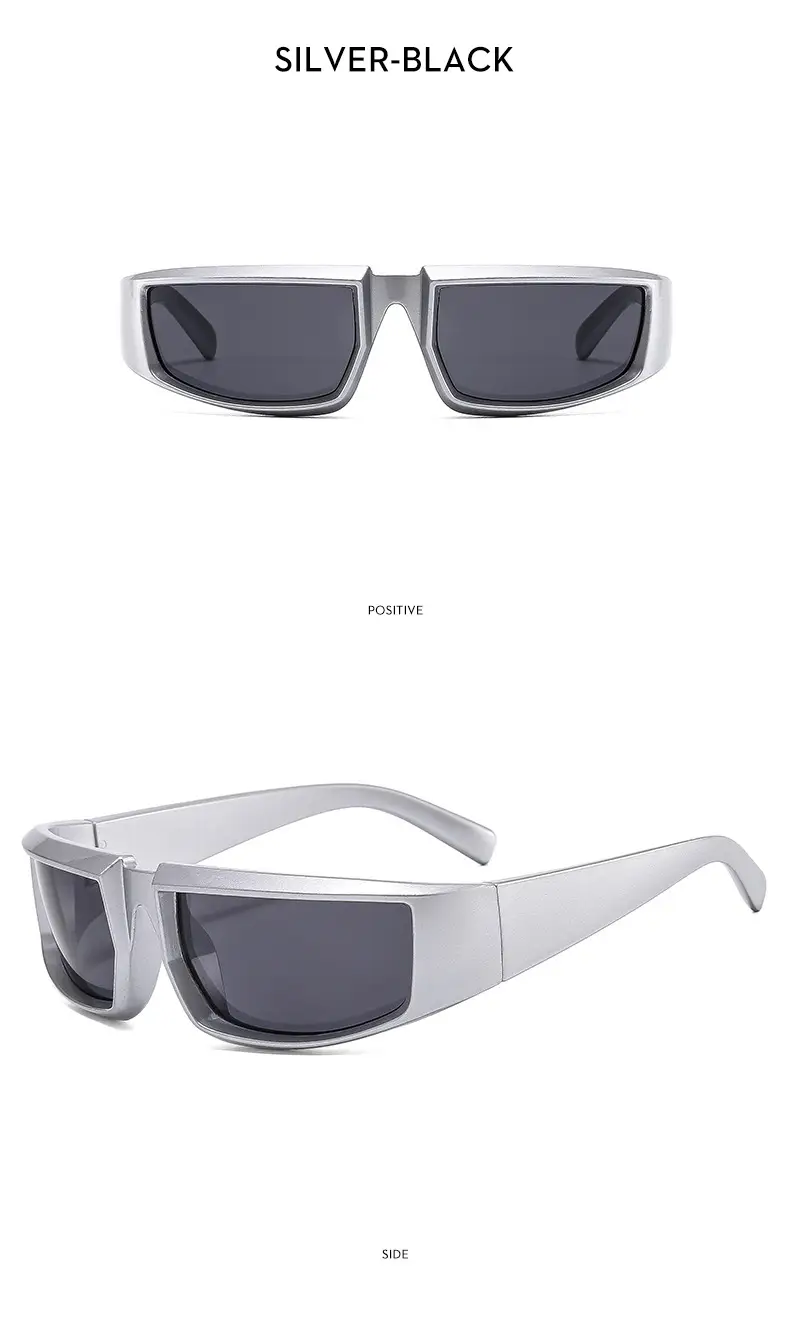 Futuristic Silver Hip-Hop Sunglasses Y2K 2022 — feature 11