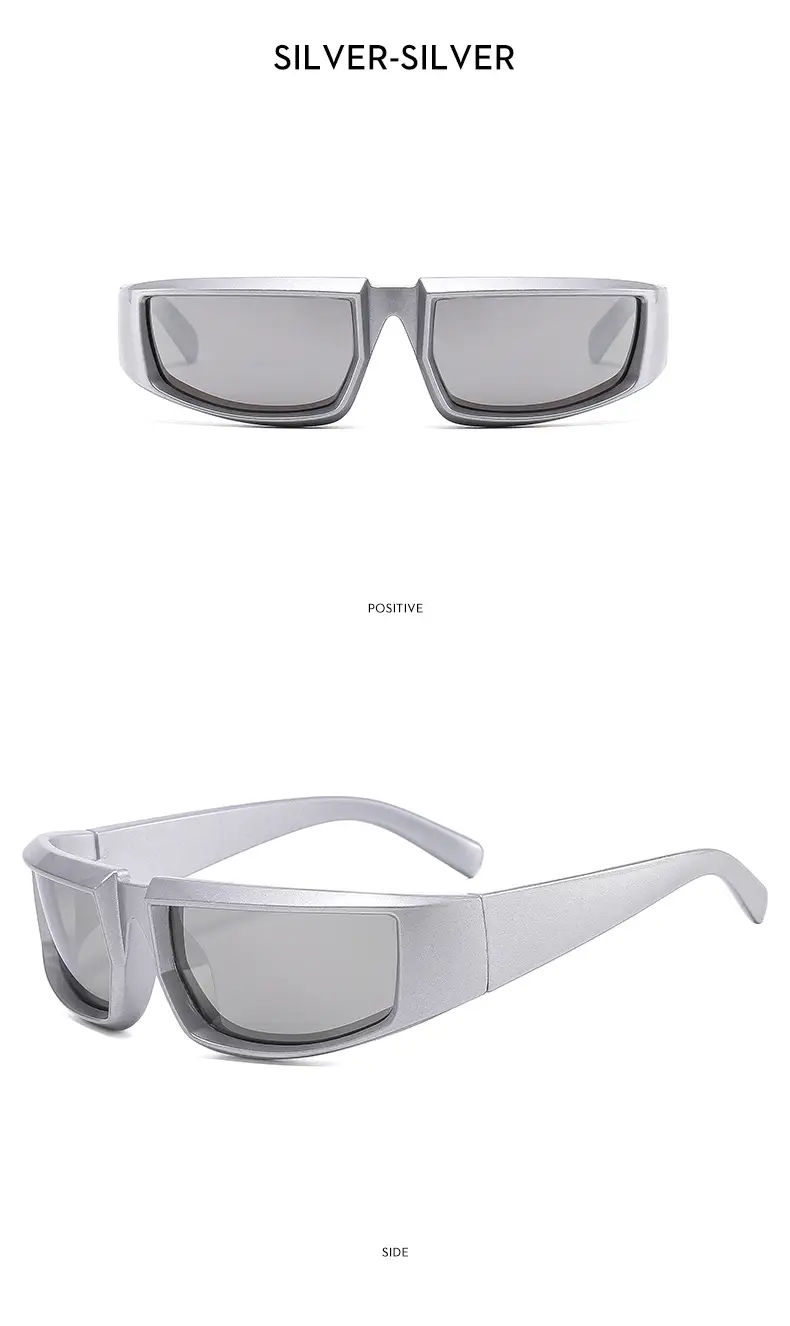 Futuristic Silver Hip-Hop Sunglasses Y2K 2022 — feature 13