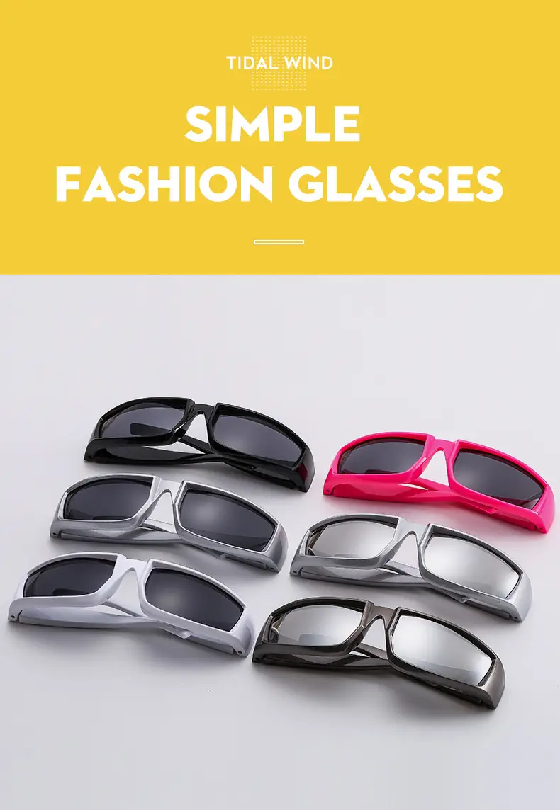 Futuristic Silver Hip-Hop Sunglasses Y2K 2022 — feature 2