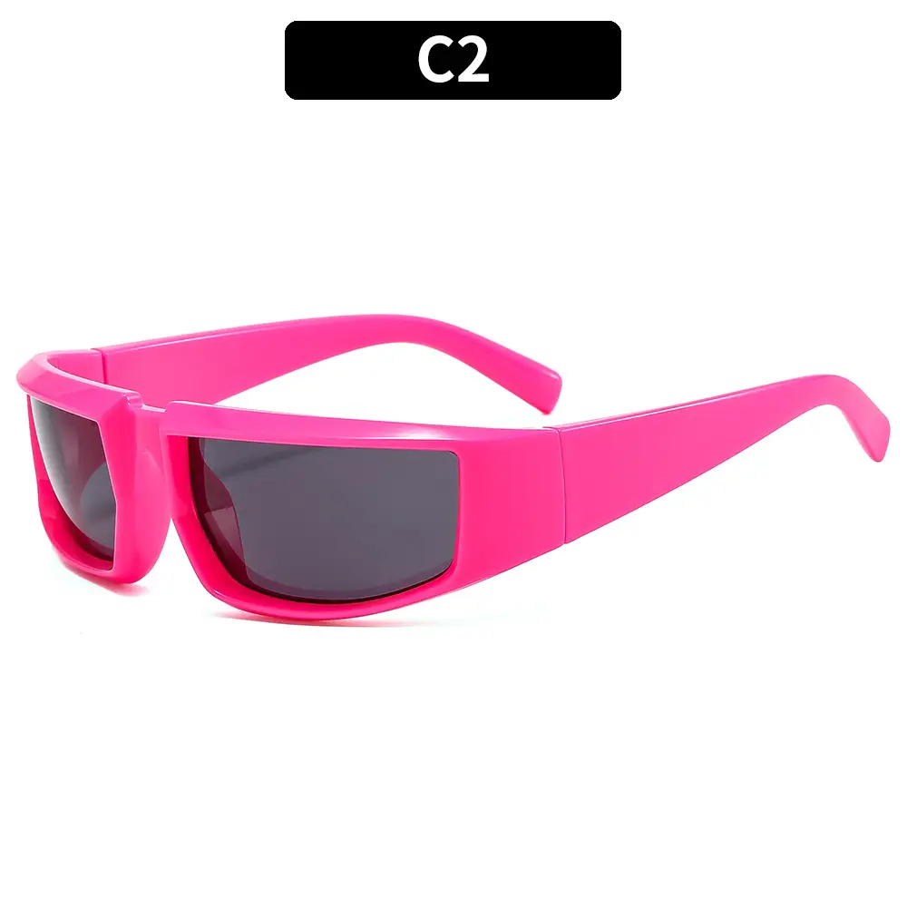 Futuristic Silver Hip-Hop Sunglasses Y2K 2022 - Image 2