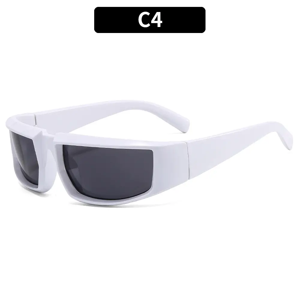 Futuristic Silver Hip-Hop Sunglasses Y2K 2022 - Image 4