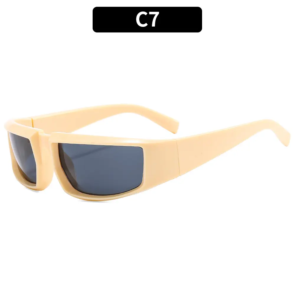 Futuristic Silver Hip-Hop Sunglasses Y2K 2022 - Image 5