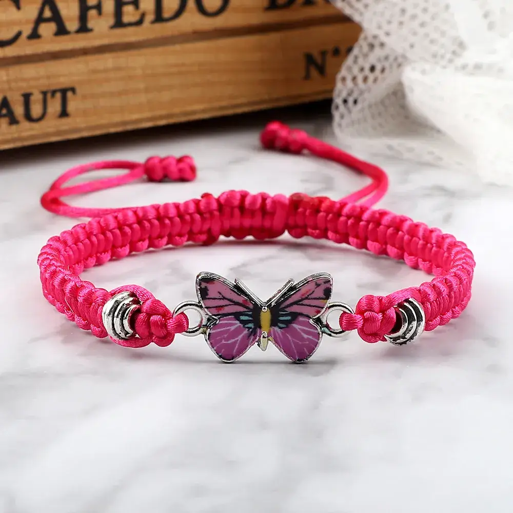 Hand-Woven Butterfly Couple Bracelets for Men Women