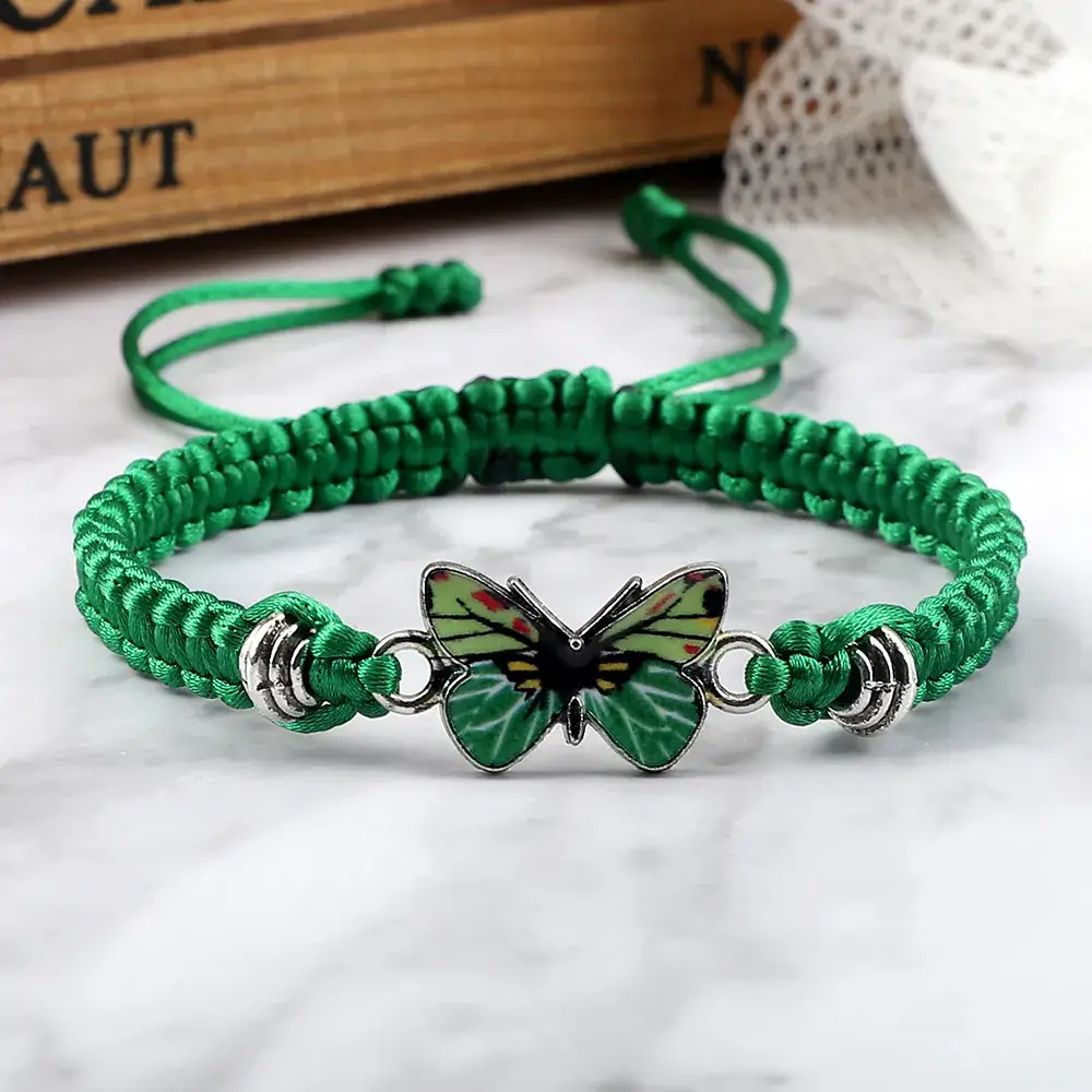 Hand-Woven Butterfly Couple Bracelets for Men Women