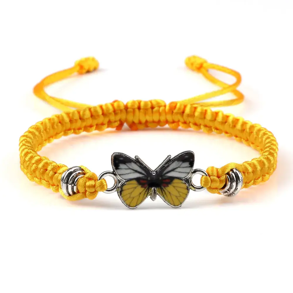 Hand-Woven Butterfly Couple Bracelets for Men Women