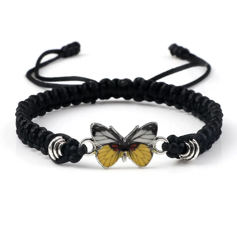 Hand-Woven Butterfly Couple Bracelets for Men Women