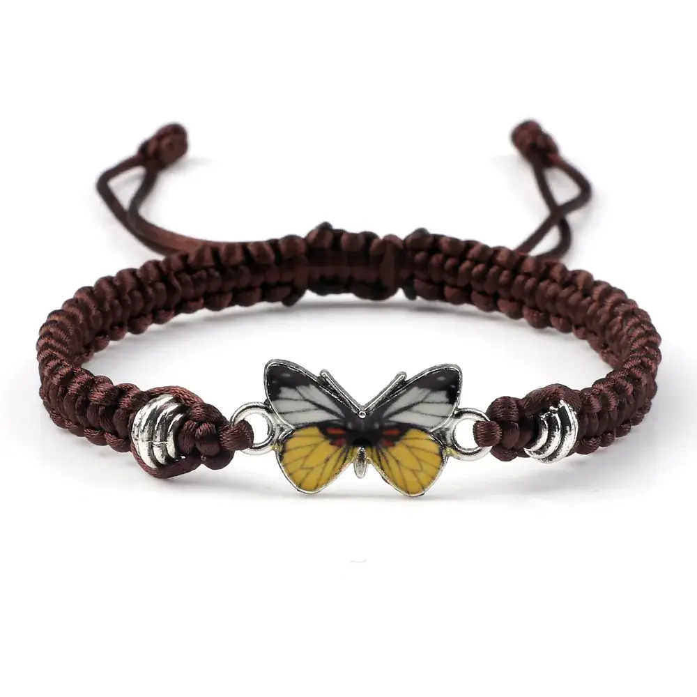 Hand-Woven Butterfly Couple Bracelets for Men Women