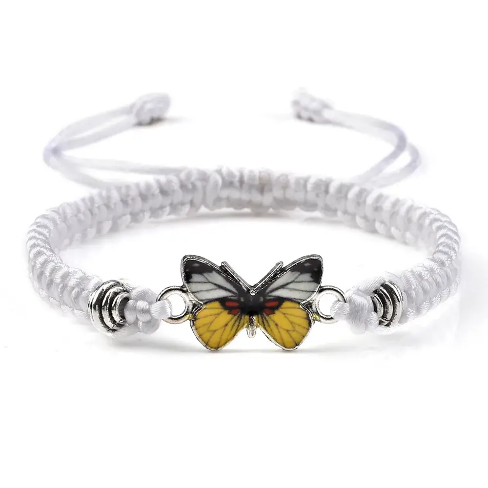 Hand-Woven Butterfly Couple Bracelets for Men Women