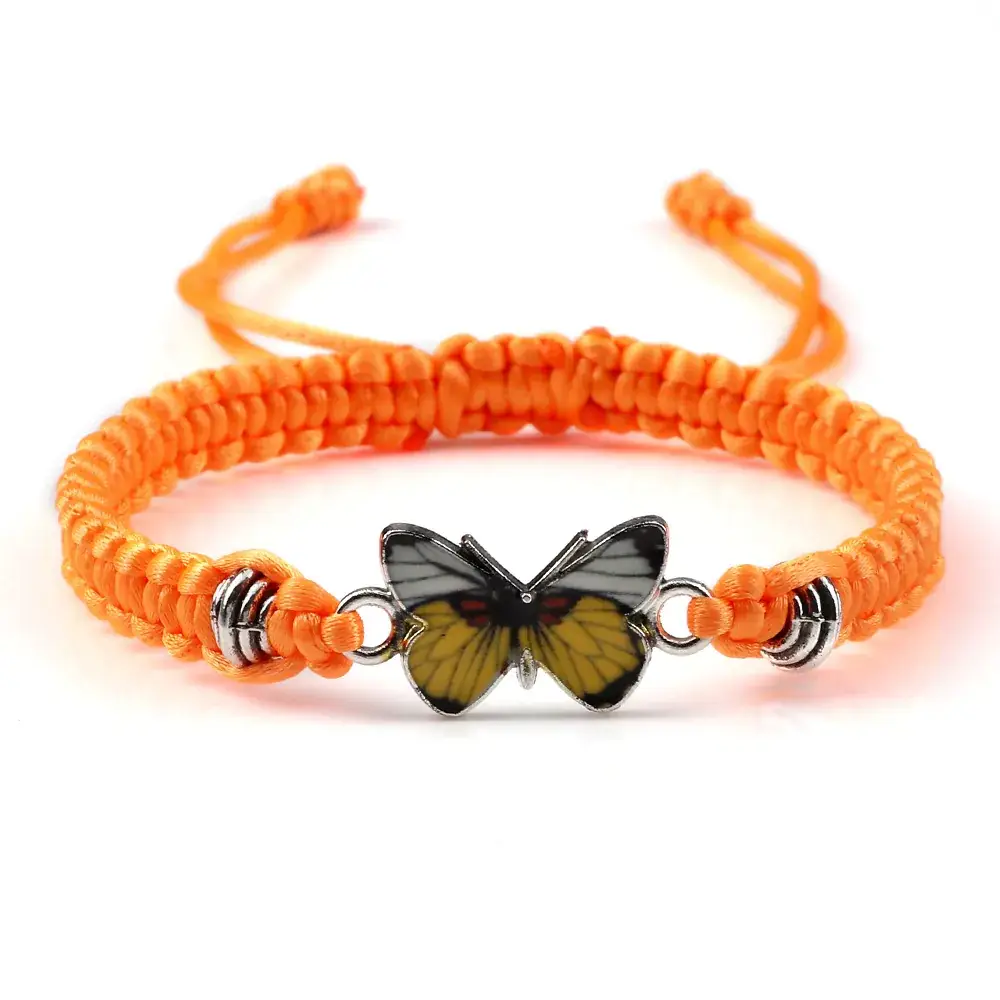 Hand-Woven Butterfly Couple Bracelets for Men Women