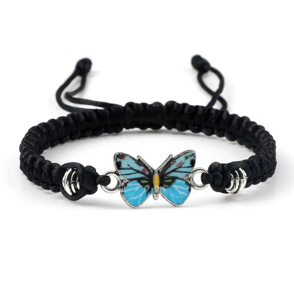 Hand-Woven Butterfly Couple Bracelets for Men Women
