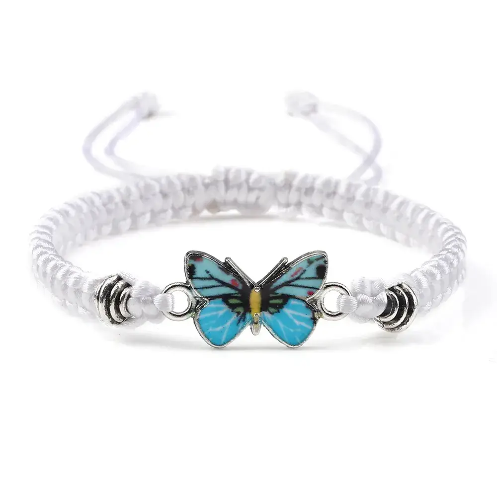 Hand-Woven Butterfly Couple Bracelets for Men Women