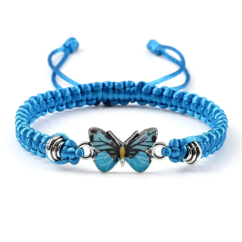 Hand-Woven Butterfly Couple Bracelets for Men Women
