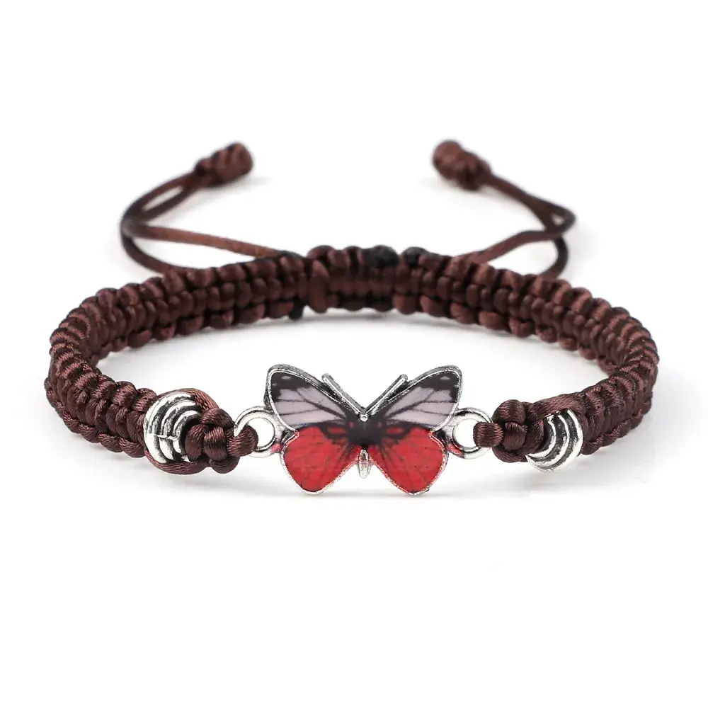 Hand-Woven Butterfly Couple Bracelets for Men Women
