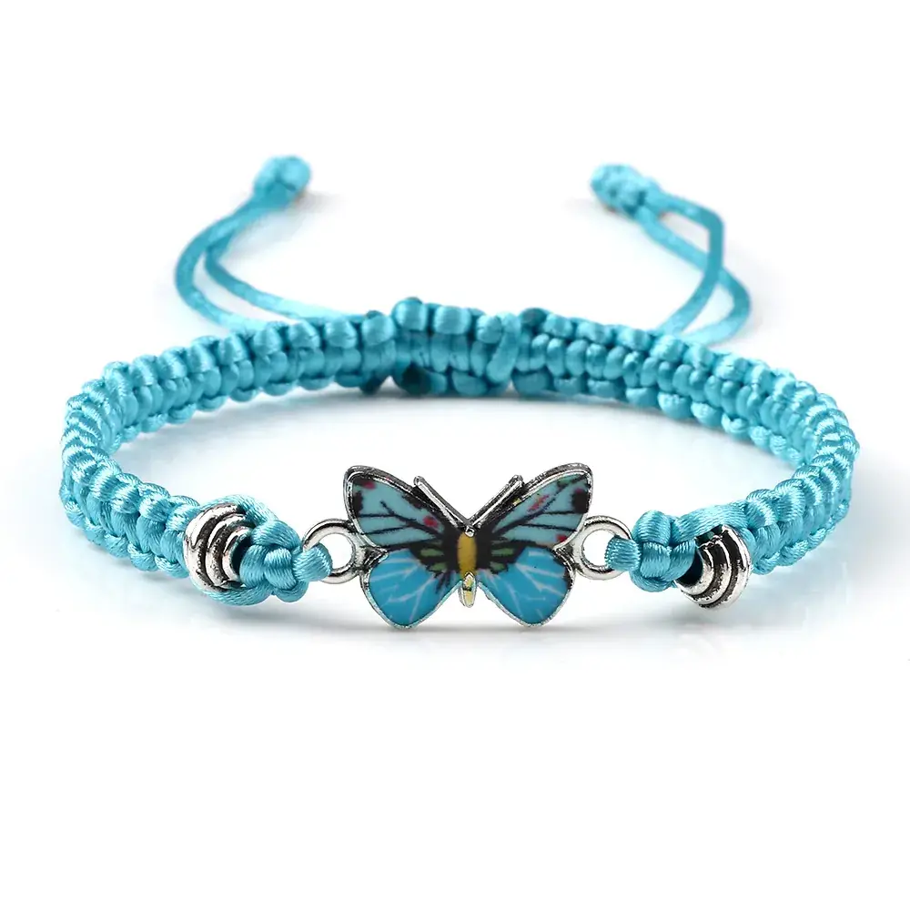 Hand-Woven Butterfly Couple Bracelets for Men Women