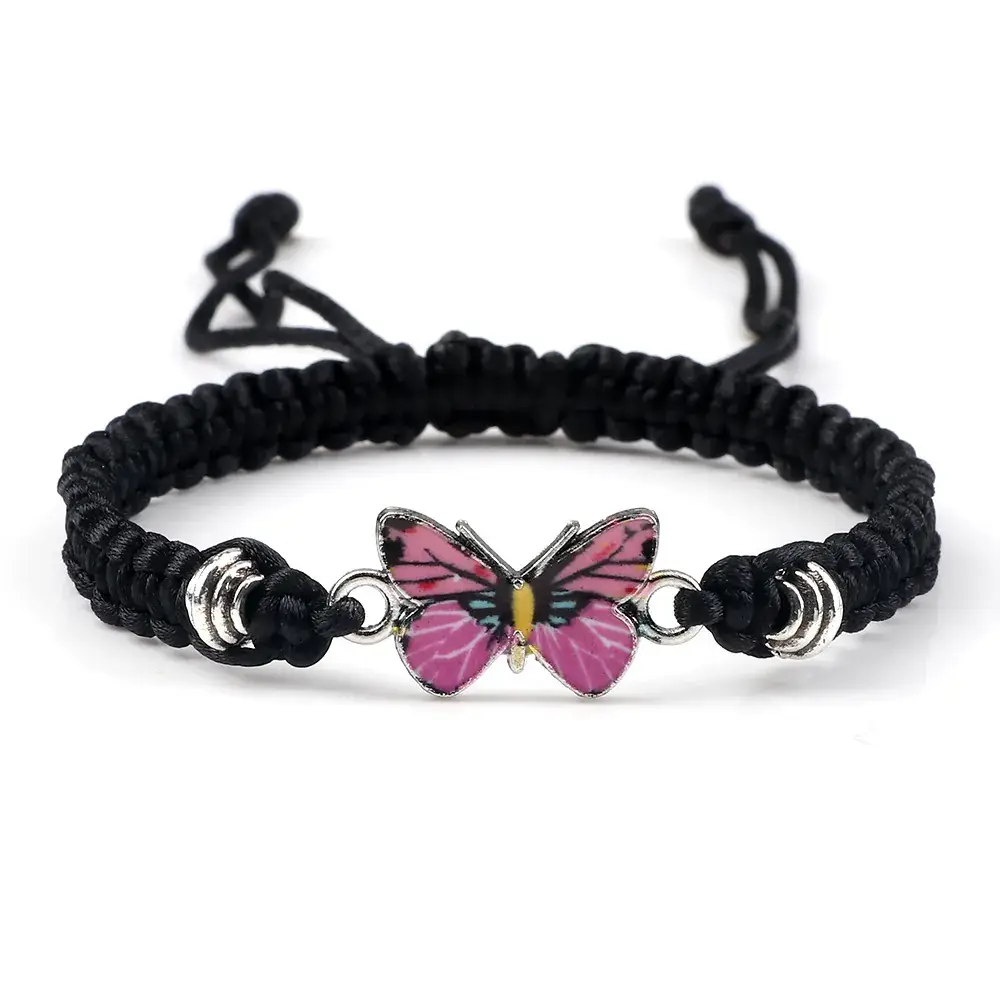 Hand-Woven Butterfly Couple Bracelets for Men Women