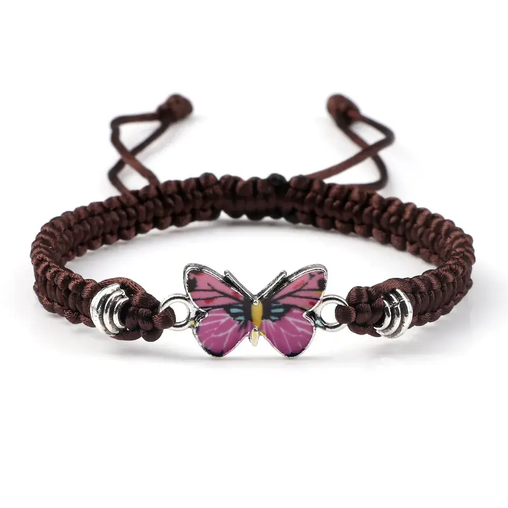 Hand-Woven Butterfly Couple Bracelets for Men Women