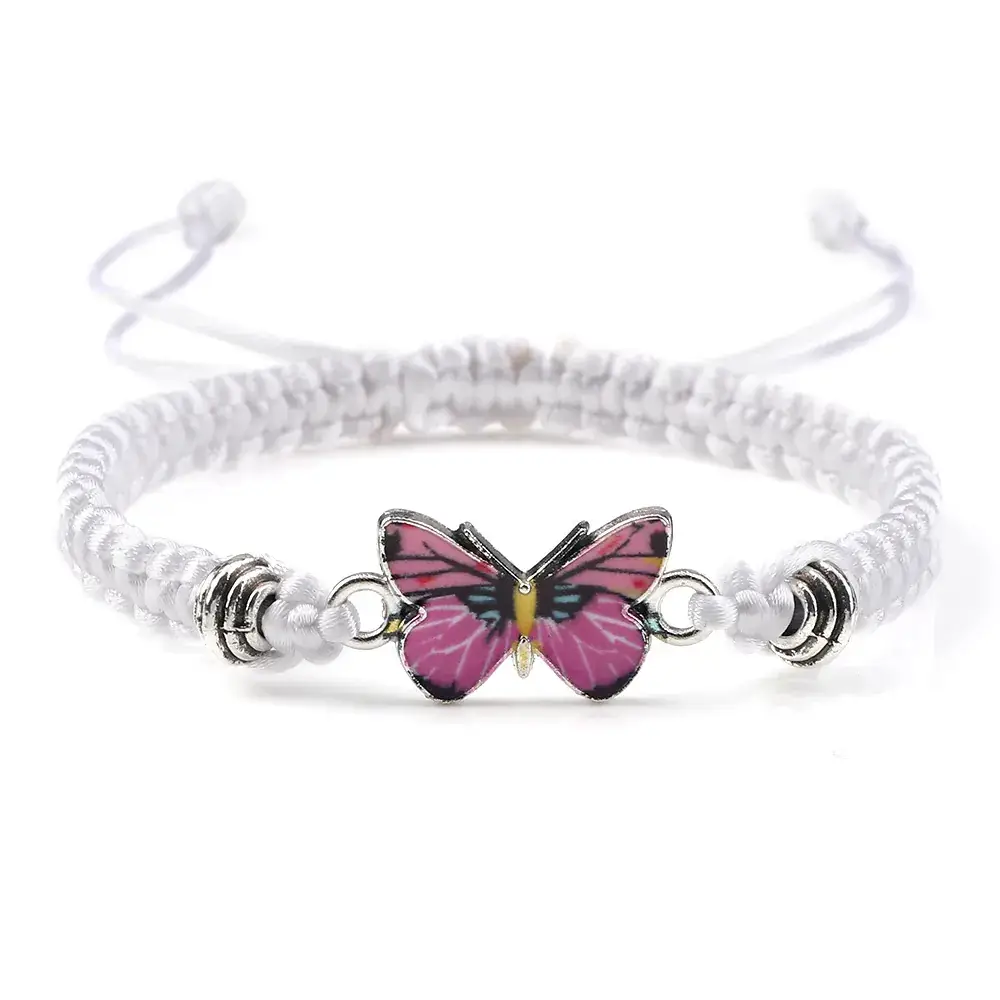 Hand-Woven Butterfly Couple Bracelets for Men Women