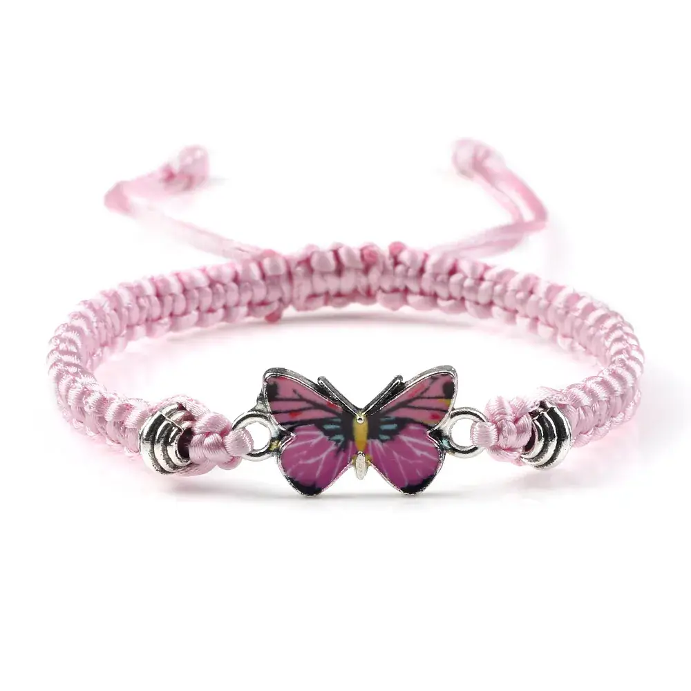 Hand-Woven Butterfly Couple Bracelets for Men Women